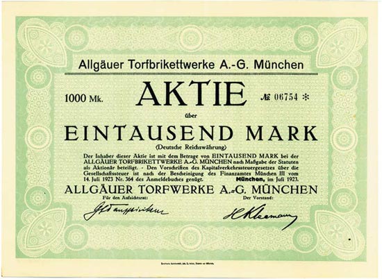 Allgäuer Torfbrikettwerke AG (Multiauktion 2)