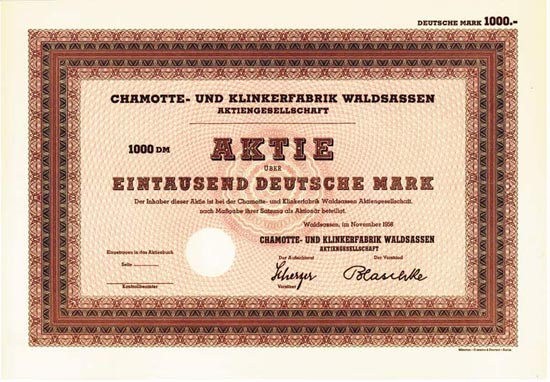Chamotte- und Klinkerfabrik Waldsassen AG