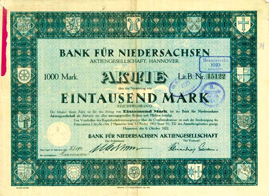 Bank für Niedersachsen AG