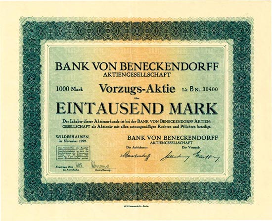 Bank von Beneckendorff AG (Multiauktion 5)