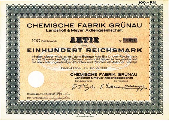 Chemische Fabrik Grünau Landshoff & Meyer AG