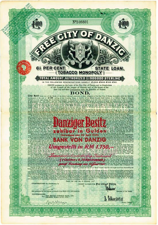 Free City of Danzig (Tobacco Monopoly)