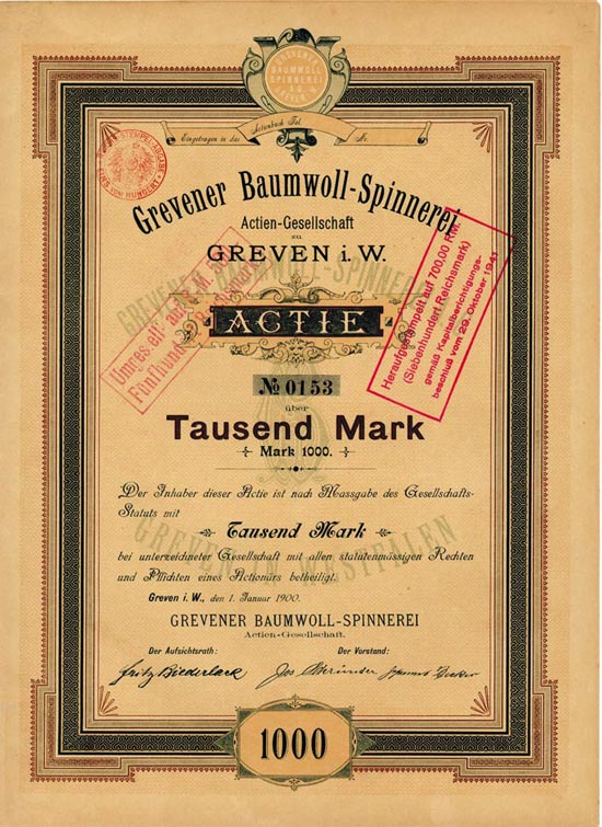 Grevener Baumwoll-Spinnerei A.-G.