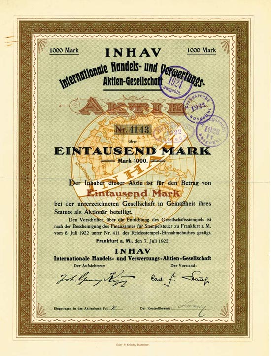INHAV Industrie- und Handels-Vereinigung AG 