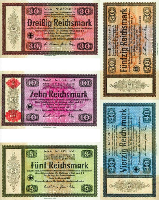 Konversionskasse für deutsche Auslandsschulden [5 Stück] I
