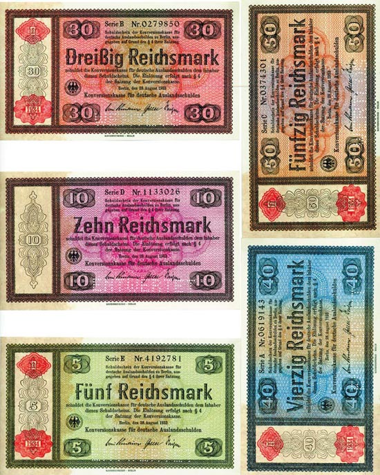 Konversionskasse für deutsche Auslandsschulden [5 Stück] II