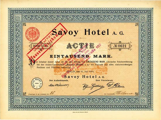 Savoy Hotel A. G.