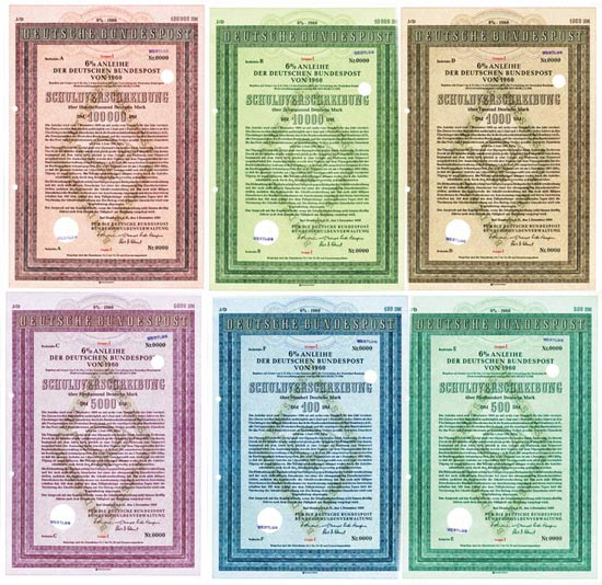 Deutsche Bundespost [6 Stück]
