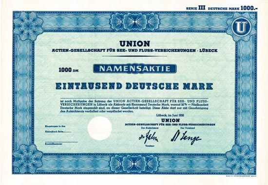 Union Actien-Gesellschaft für See- und Fluss-Versicherungen Lübeck (Hamburg)
