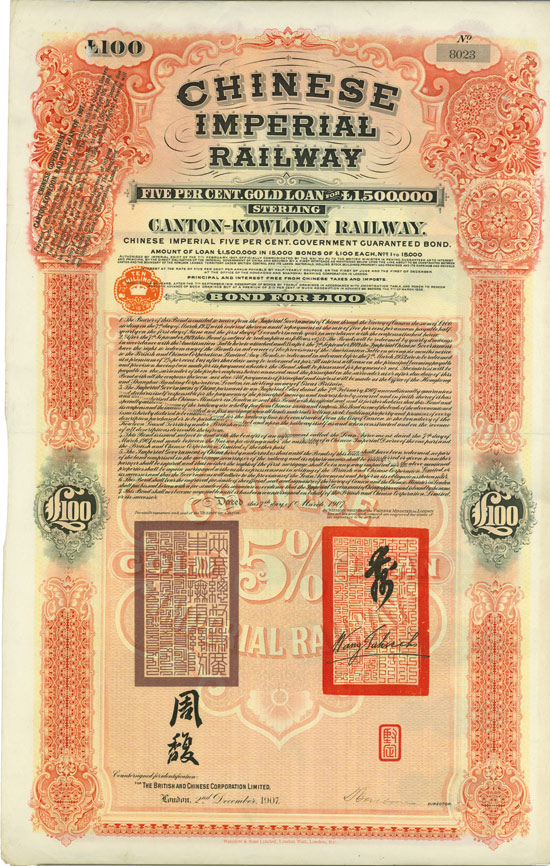 Chinese Imperial Railway (Canton-Kowloon Railway, Kuhlmann 160)