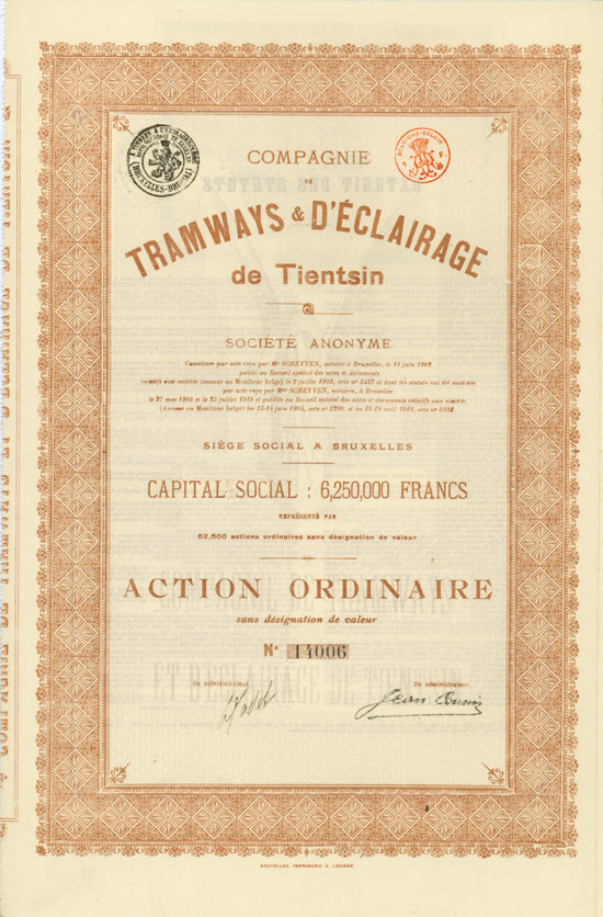 Compagnie de Tramways & d’Eclairage de Tientsin