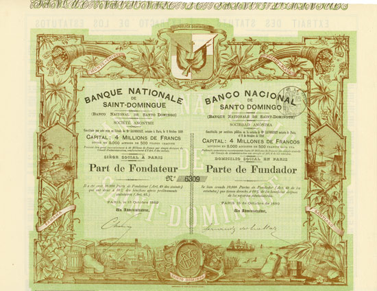 Banque Nationale de Saint-Domingue / Banco Nacional de Santo Domingo