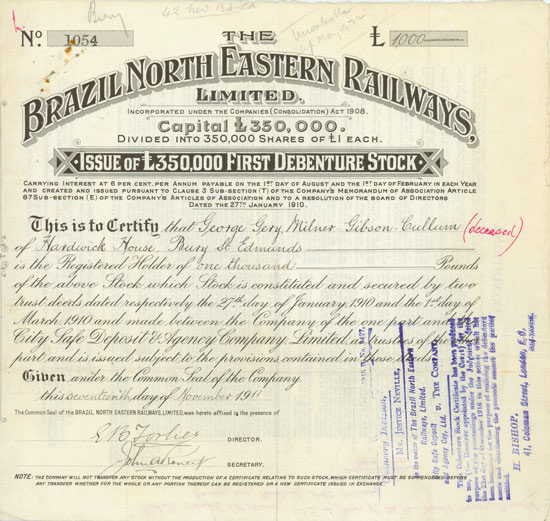 Brazil North Eastern Railways, Limited