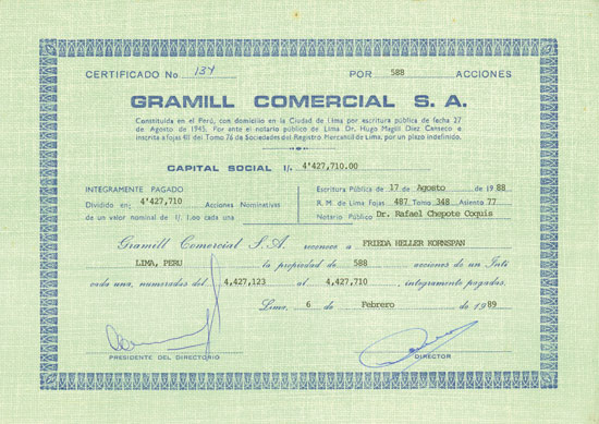 Gramill Comercial S. A.