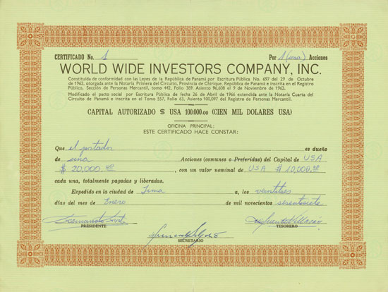 World Wide Investors Company, Inc.