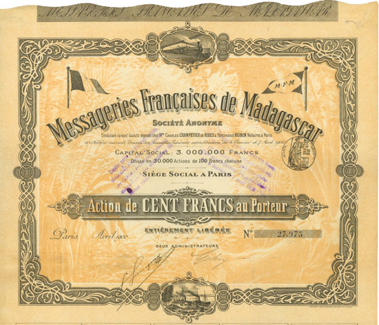 Messageries Françaises de Madagascar Société Anoynme