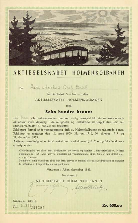 Aktieselskabet Holmenkolbanen