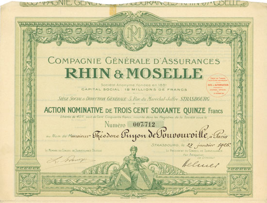 Compagnie Générale d'Assurances Rhin & Moselle Société Anonyme