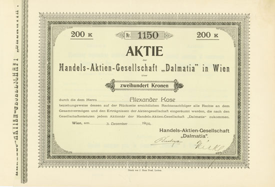 Handels-Aktien-Gesellschaft Dalmatia