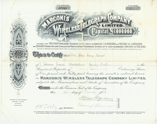 Marconi's Wireless Telegraph Company Limited