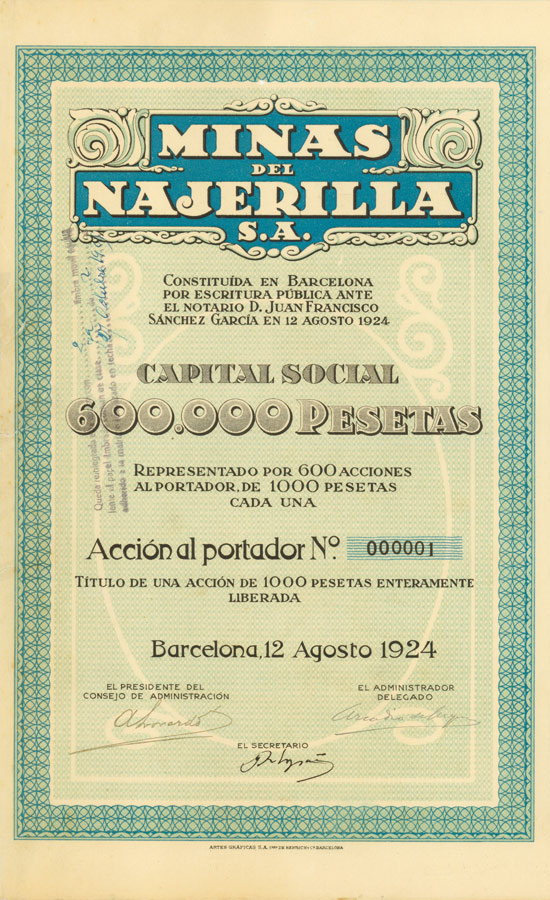 Minas del Najerilla S. A.