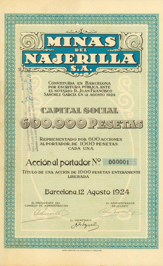 Minas del Najerilla S. A.
