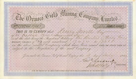Orinoco Gold Mining Company, Limited