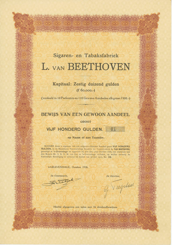 Sigaren- en Tabaksfabriek L. van Beethoven