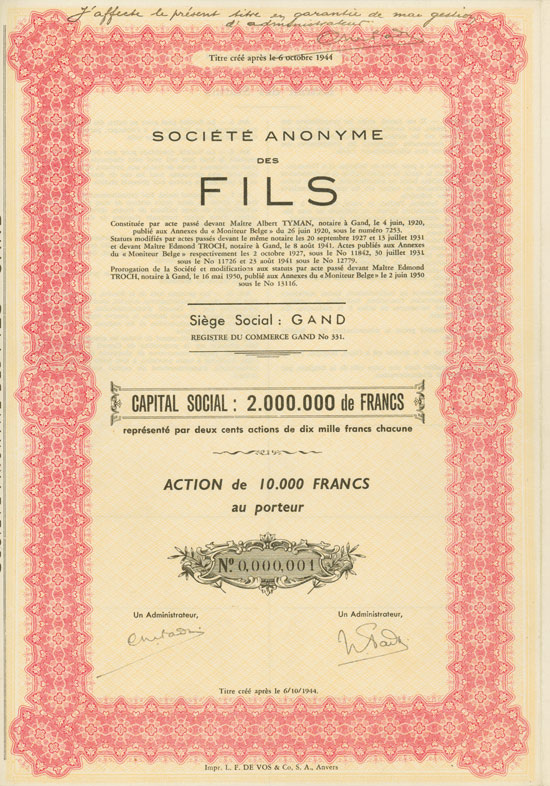 Société Anonyme des Fils