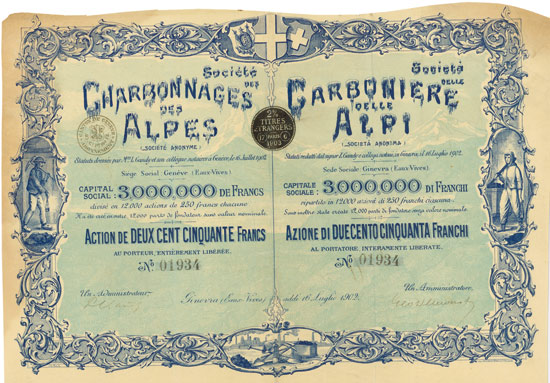 Société des Charbonnages des Alpes / Societá delle Carboniere delle Alpi