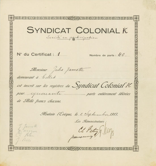Syndicat Colonial K