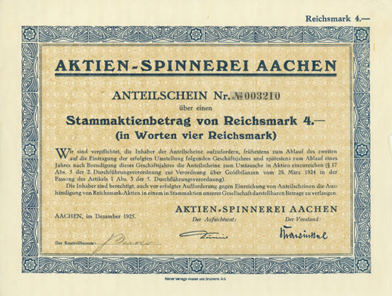 Aktien-Spinnerei Aachen