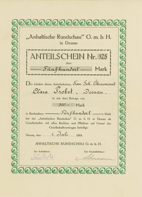 Anhaltische Rundschau G. m. b. H.