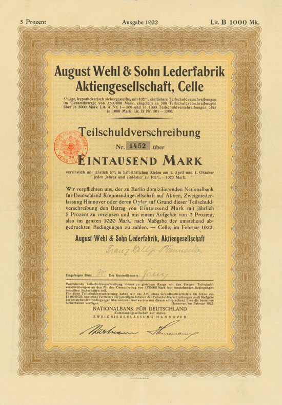 August Wehl & Sohn Lederfabrik AG