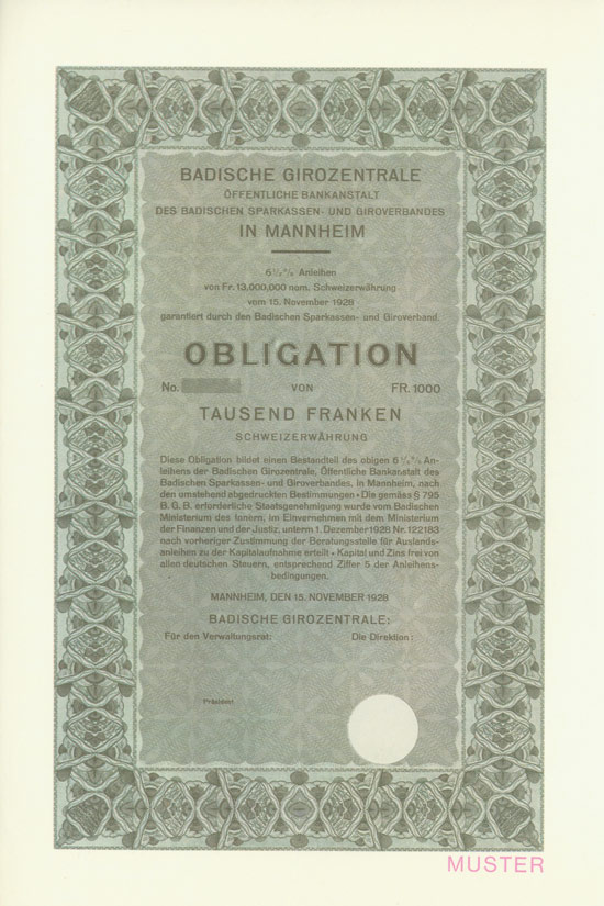 Badische Girozentrale Öffentliche Bankanstalt des Badischen Sparkassen- und Giroverbandes