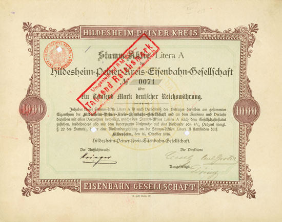 Hildesheim-Peiner-Kreis-Eisenbahn-Gesellschaft [2 Stück]