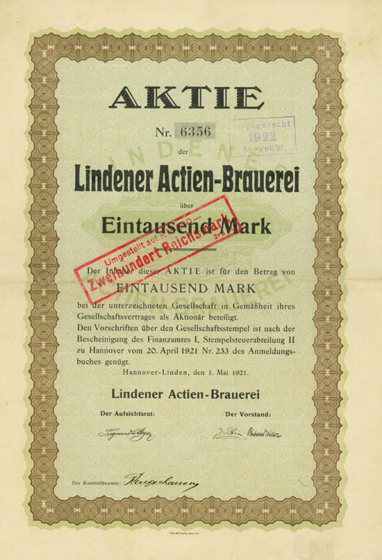 Lindener Aktien-Brauerei 
