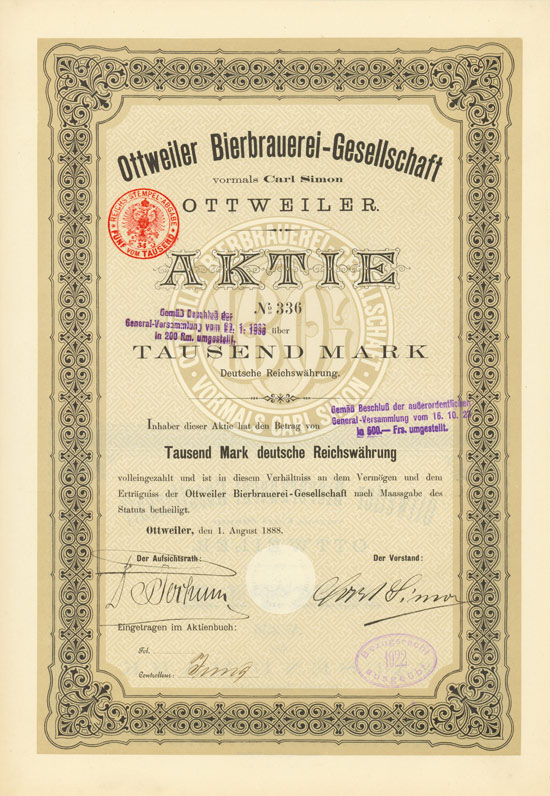 Ottweiler Bierbrauerei-Gesellschaft vormals Carl Simon