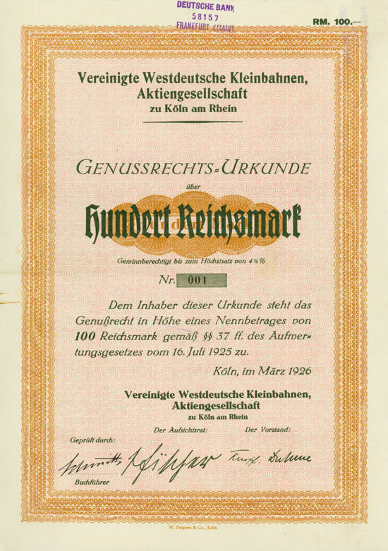 Vereinigte Westdeutsche Kleinbahnen AG