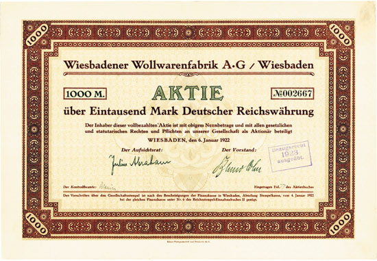 Wiesbadener Wollwarenfabrik AG