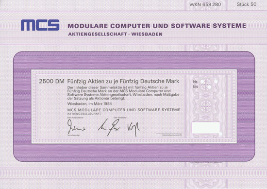 MCS Modulare Computer und Software Systeme AG