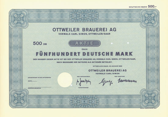 Ottweiler Brauerei-AG vormals Carl Simon
