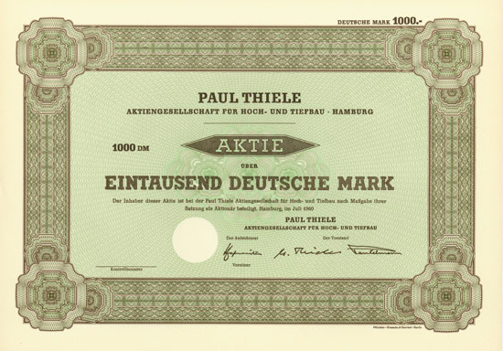 Paul Thiele Aktiengesellschaft für Hoch- und Tiefbau