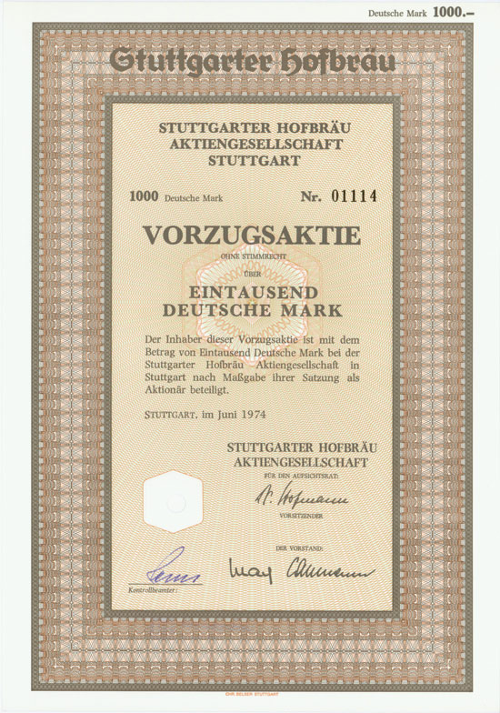 Stuttgarter Hofbräu AG