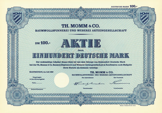 Th. Momm & Co. Baumwollspinnerei und Weberei AG