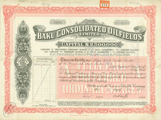 Baku Consolidated Oilfields Limited
