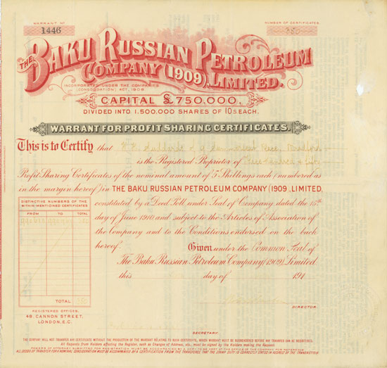 Baku Russian Petroleum Company (1909), Limited