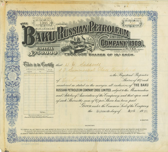 Baku Russian Petroleum Company (1909), Limited