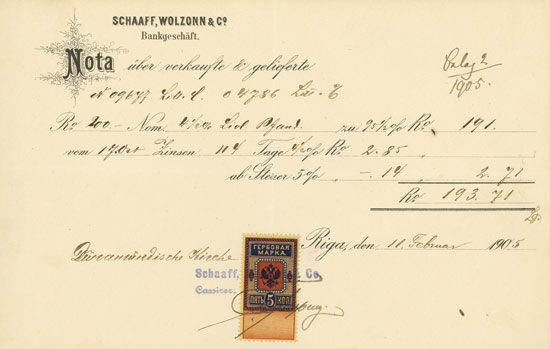 Schaaf, Wolzonn & Co. Bankgeschäft