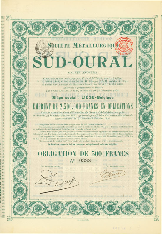 Société Métallurgique de Sud-Oural S. A.